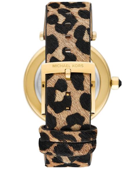 michael kors leopard print watch